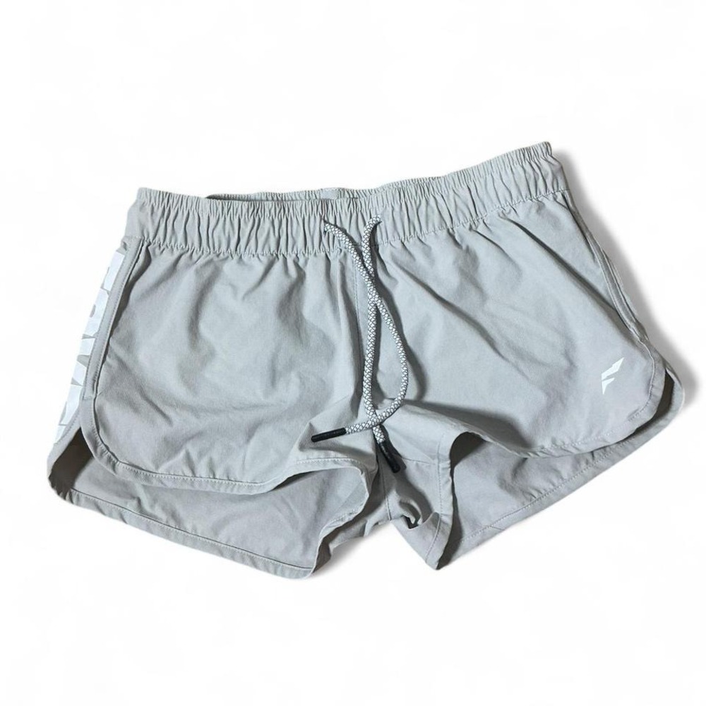 Flag Nor Fail Womens Gray Athletic Running Workout Shorts Small FGXFL Pocket